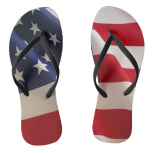 USA American Flag Flip Flops