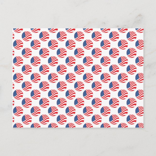 USA American Flag Fourth of July Patriotic Postcard (Front)