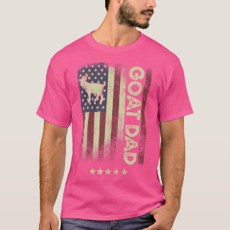 Usa American Flag Goat Dad T-Shirt