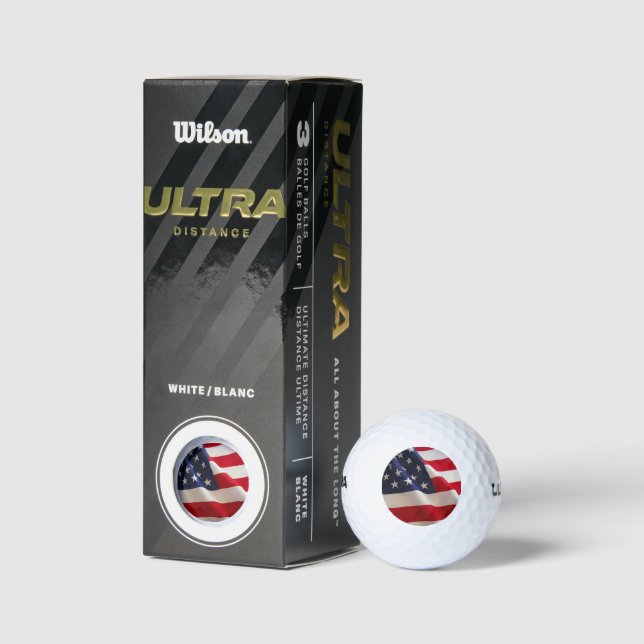 USA American Flag Golf Balls (Packaging)