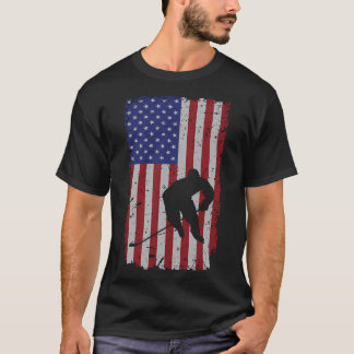 Usa American Flag Hockey Hoodie Gift For Hockey Lo T-Shirt