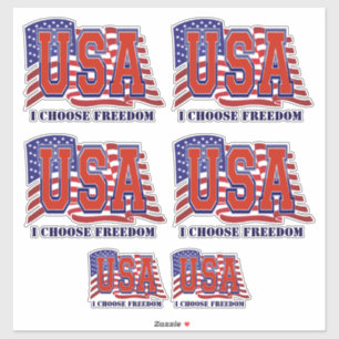 USA American flag I Choose Freedom Patriotic