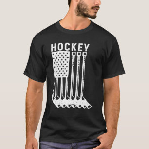 USA American Flag Ice Hockey Apparel 4Th Of July P T-Shirt