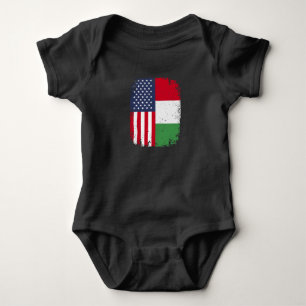 USA American Flag Italy Italian Baby Bodysuit