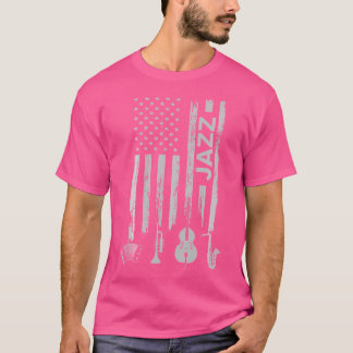 Usa American Flag Jazz - Gifts For Jazz Lovers T-Shirt