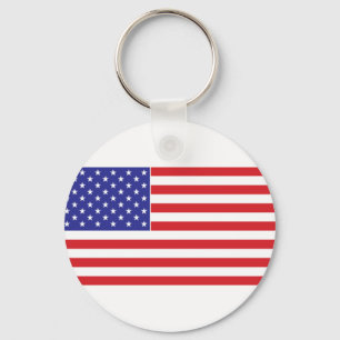 USA American Flag Key Ring
