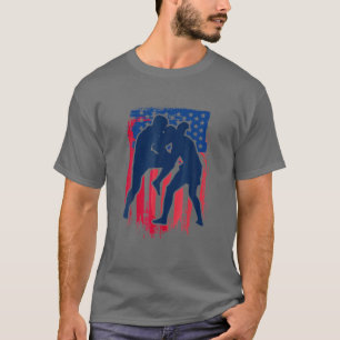 USA American Flag Kick Boxing 4Th Of July T-Shirt