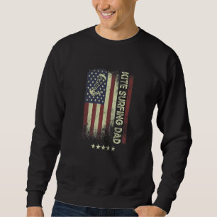 USA American Flag Kite Surfing Dad 1 Sweatshirt