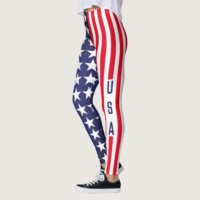 USA American Flag Leggings (Left)