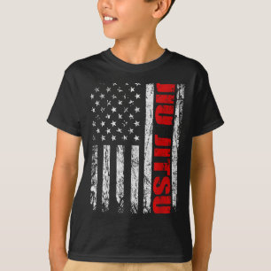USA American Flag lice Jiu Jitsu Brazilian BJJ T-Shirt