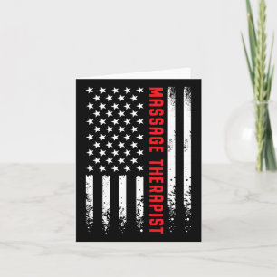 Usa American Flag Licensed Mage Therapist 4th Of J Card