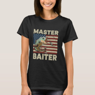USA American Flag Master Baiter Fishing For Dad An T-Shirt