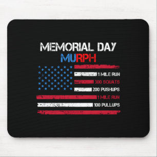Usa american flag memorial day murph 2023 veteran mouse mat