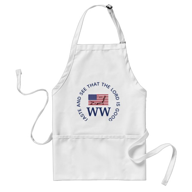 USA AMERICAN Flag MONOGRAM Customized Scripture Standard Apron (Front)