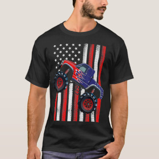 USA American Flag Monster Truck 4th Of July Patrio T-Shirt