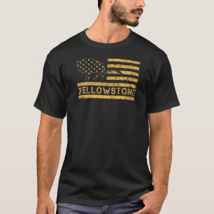 USA American Flag National Park Wyoming Yellowston T-Shirt