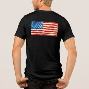 USA American Flag Patriot 4th of July Parade Vet Tri-Blend Shirt