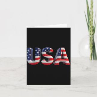 USA American Flag Patriotic Card