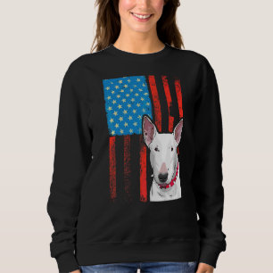 Usa American Flag Patriotic Dog Bull Terrier Sweatshirt