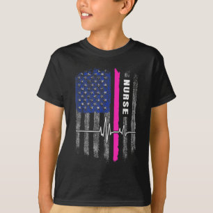 USA American Flag Patriotic Nurse Week Nursing Gif T-Shirt