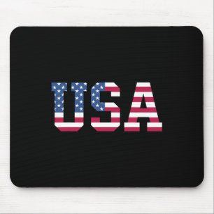 Usa American Flag Patriotic Red White Blue Stars A Mouse Mat