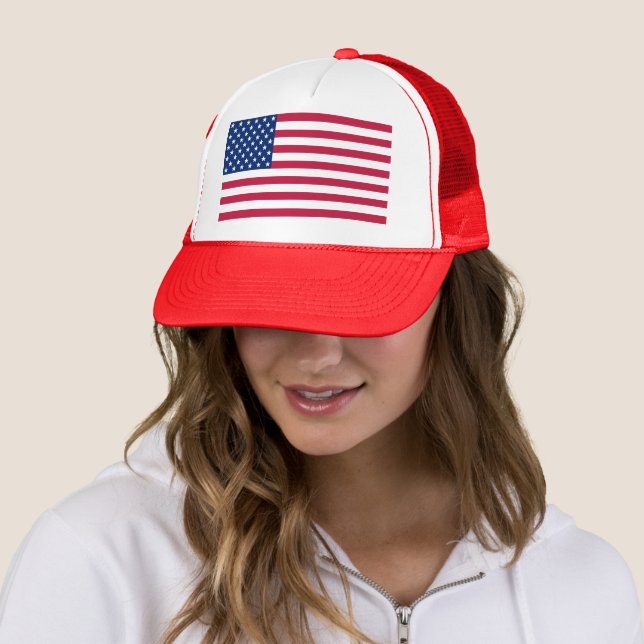 USA American Flag Patriotic Stars Stripes Hat Cap (In Situ)