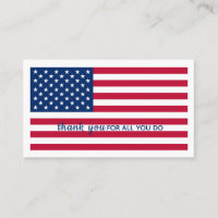 USA American Flag Personalised Military Thank You