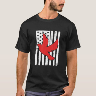 USA American Flag Pigeon Theme Idea For Birds Love T-Shirt