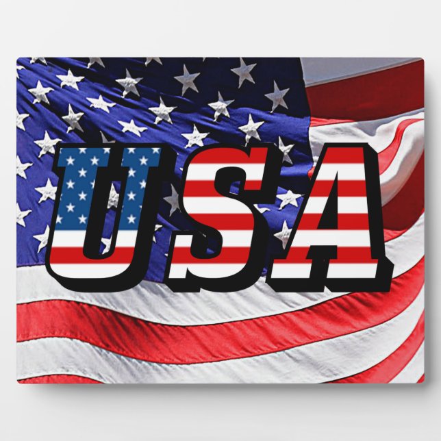 USA - American Flag Plaque (Front)