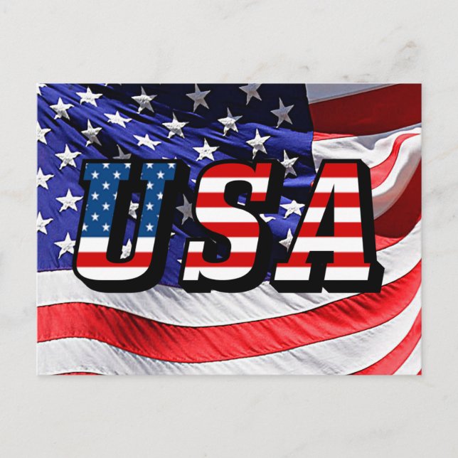 USA - American Flag Postcard (Front)
