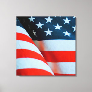 USA American Flag Red White and Blue Canvas Print