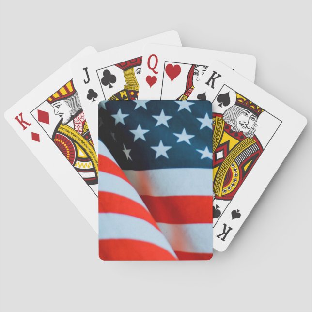 USA American Flag Red White and Blue Playing Cards (Back)