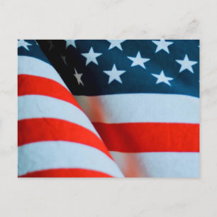 USA American Flag Red White and Blue Postcard