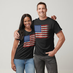 USA American Flag Shield Patriotic T-Shirt