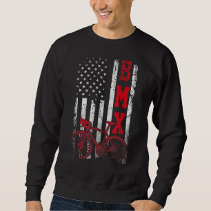 Usa American Flag Sport Fan Bike Biking Bmx Bicycl Sweatshirt