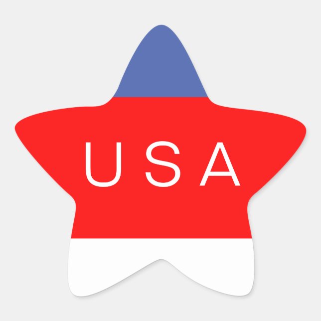 USA American Flag Star Design Star Sticker (Front)