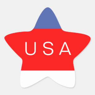 USA American Flag Star Design Sticker