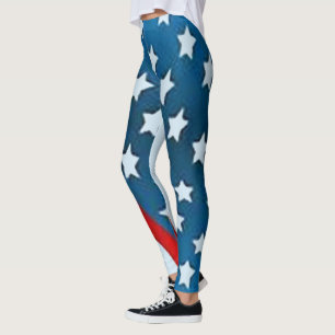 usa american flag star stripes fashion yoga active leggings