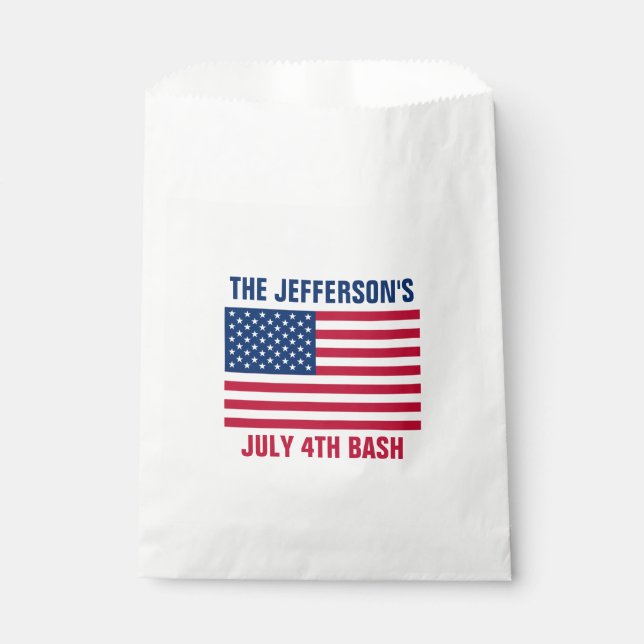 USA American Flag Stars and Stripes Favour Bags (Front)