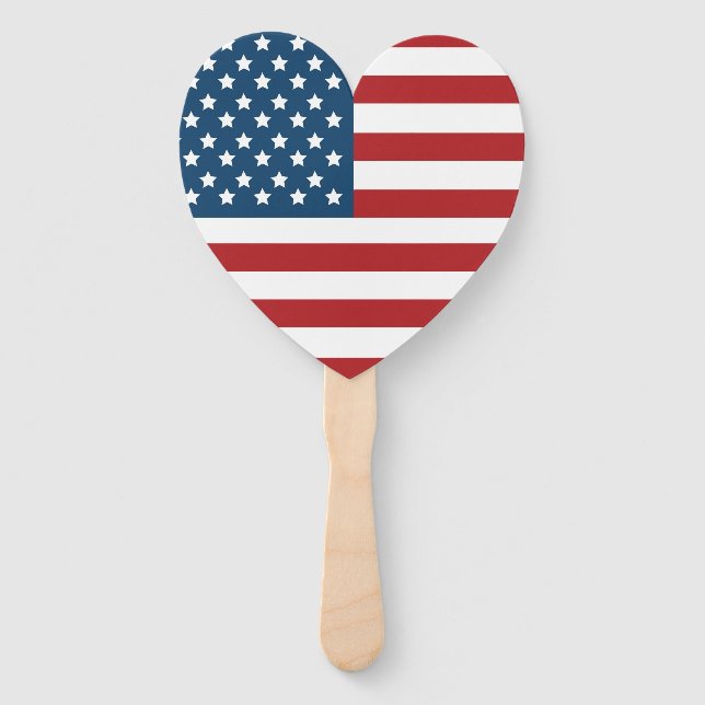 USA American Flag Stars and Stripes Hand Fan (Front)