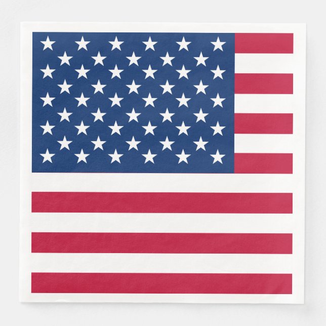 USA American Flag Stars and Stripes Napkin (Front)