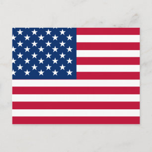 USA American Flag Stars and Stripes Postcard
