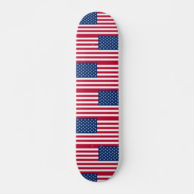 USA American Flag Stars and Stripes Skateboard (Front)