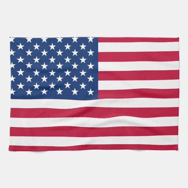 USA American Flag Stars and Stripes Tea Towel (Horizontal)