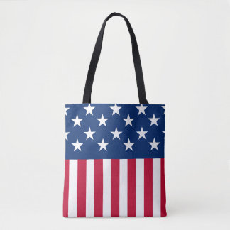 USA American Flag Stars and Stripes Tote Bag
