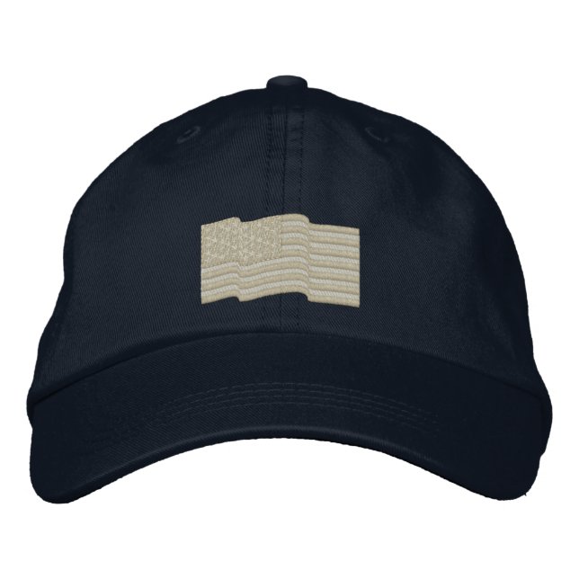 USA American Flag Stars 'n Stripes Embroidered Cap (Front)