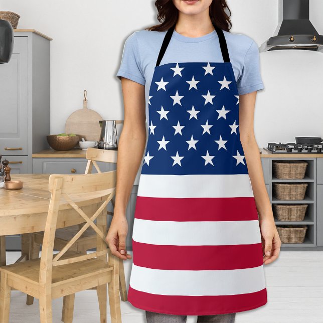 USA American Flag Stars Stripes Patriotic BBQ Apron (Creator Uploaded)