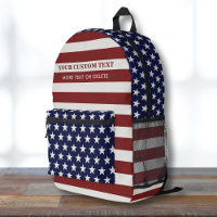 USA American Flag Stars Stripes Personalised Text 