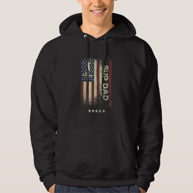USA American Flag  SUP Dad 1 Hoodie (Front)