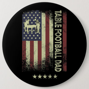 USA American Flag Table Football Dad 6 Cm Round Badge